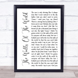 Katie Melua The Walls Of The World White Script Song Lyric Print