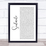 Lizzo Soulmate White Script Song Lyric Print