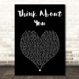 Kygo Think About You Black Heart Song Lyric Print