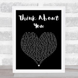 Kygo Think About You Black Heart Song Lyric Print