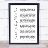 Queen These Are The Days Of Our Lives White Script Song Lyric Print