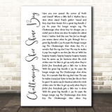 Red Foley Chattanoogie Shoe Shine Boy White Script Song Lyric Print