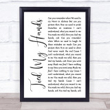 Seether Tied My Hands White Script Song Lyric Print