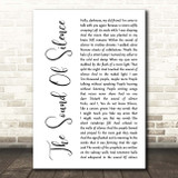 Simon & Garfunkel The Sound Of Silence White Script Song Lyric Print