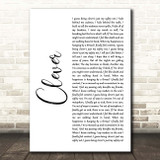 Beartooth Clever White Script Song Lyric Print