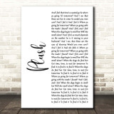 Stone Temple Pilots Plush White Script Song Lyric Print