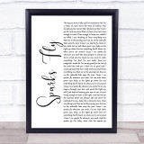 Taylor Swift Sparks Fly White Script Song Lyric Print