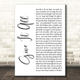 The Amity Affliction Give It All White Script Song Lyric Print