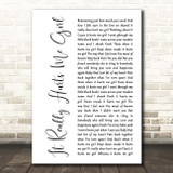 The Carstairs It Really Hurts Me Girl White Script Song Lyric Print
