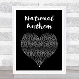 Lana Del Rey National Anthem Black Heart Song Lyric Print