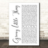 Beres Hammond Groovy Little Thing White Script Song Lyric Print