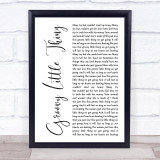 Beres Hammond Groovy Little Thing White Script Song Lyric Print
