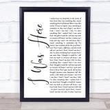 Beyonce I Was Here White Script Song Lyric Print