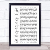 Billie Eilish All The Good Girls Go To Hell White Script Song Lyric Print