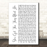 Chris Young She's Got This Thing About Her White Script Song Lyric Print