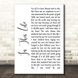 Collin Raye In This Life White Script Song Lyric Print