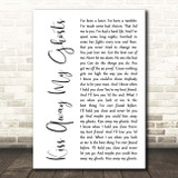 Creed Fisher Kiss Away My Ghosts White Script Song Lyric Print