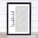 Daughtry Undefeated White Script Song Lyric Print