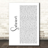 Destiny's Child Survivor White Script Song Lyric Print