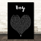 Lee Brice Boy Black Heart Song Lyric Print