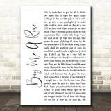 Luther Vandross Buy Me A Rose White Script Song Lyric Wall Art Print