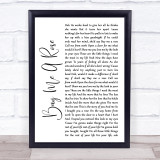 Luther Vandross Buy Me A Rose White Script Song Lyric Wall Art Print