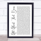 Meghan Trainor All About That Bass White Script Song Lyric Wall Art Print