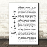 Mike + The Mechanics The Living Years White Script Song Lyric Wall Art Print