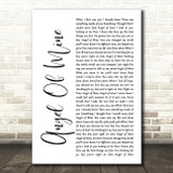 Monica Angel Of Mine White Script Song Lyric Wall Art Print