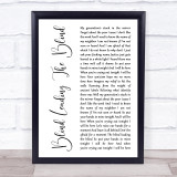 Mumford & Sons Blind Leading The Blind White Script Song Lyric Wall Art Print