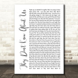 One Direction They Don't Know About Us White Script Song Lyric Wall Art Print