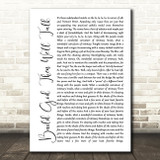 Panic! At The Disco Build God, Then We'll Talk White Script Song Lyric Wall Art Print