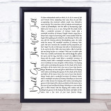 Panic! At The Disco Build God, Then We'll Talk White Script Song Lyric Wall Art Print