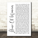 Panic! At The Disco House Of Memories White Script Song Lyric Wall Art Print
