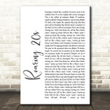 Panic! At The Disco Roaring 20s White Script Song Lyric Wall Art Print