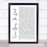 Passenger Scare Away The Dark White Script Song Lyric Wall Art Print
