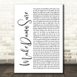 Taking Back Sunday MakeDamnSure White Script Song Lyric Wall Art Print