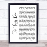 The Chieftains The Foggy Dew White Script Song Lyric Wall Art Print
