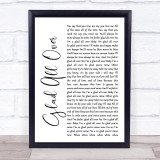 The Dave Clark Five Glad All Over White Script Song Lyric Wall Art Print