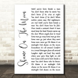 Bob Seger Shame On The Moon White Script Song Lyric Wall Art Print