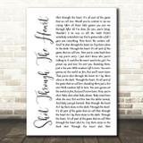 Bon Jovi Shot Through The Heart White Script Song Lyric Wall Art Print