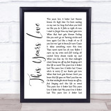 David Gray This Years Love White Script Song Lyric Wall Art Print