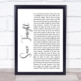Eagle-Eye Cherry Save Tonight White Script Song Lyric Wall Art Print