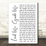 Elvis Presley Lead Me, Guide Me White Script Song Lyric Wall Art Print