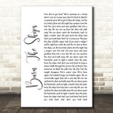 for KING & COUNTRY Burn The Ships White Script Song Lyric Wall Art Print