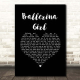 Lionel Richie Ballerina Girl Black Heart Song Lyric Print