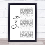 Godsmack Serenity White Script Song Lyric Wall Art Print