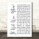 Incubus If Not Now, When White Script Song Lyric Wall Art Print