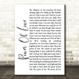 Jennifer Rush Power Of Love White Script Song Lyric Wall Art Print