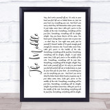 Jimmy Eat World The Middle White Script Song Lyric Wall Art Print